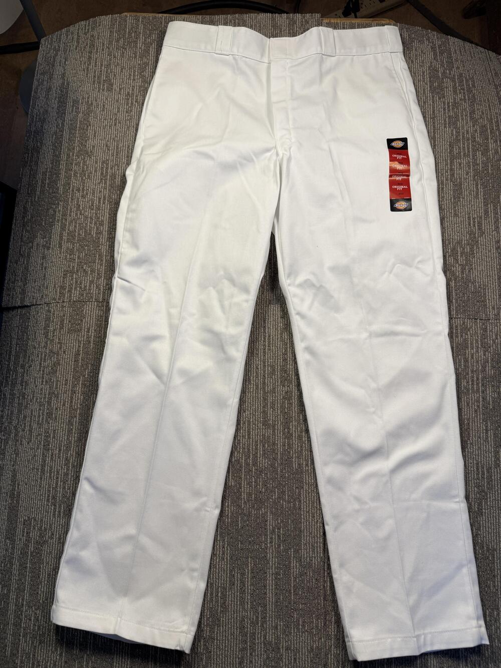 Dickies Pants Mens 38x32 White 874 Original Fit Chino Straight Leg Workwear